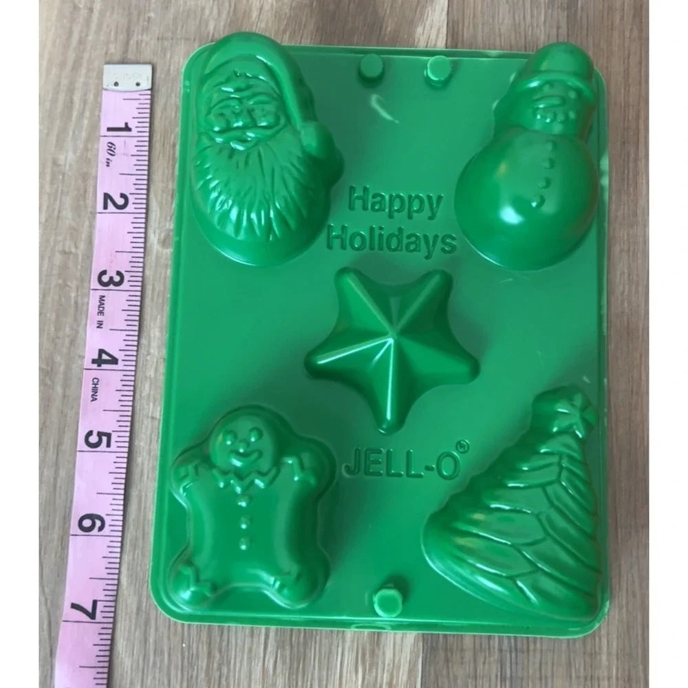 Set of 3 Christmas Holiday Tree‎ Santa Star Snowman Jell-O Molds